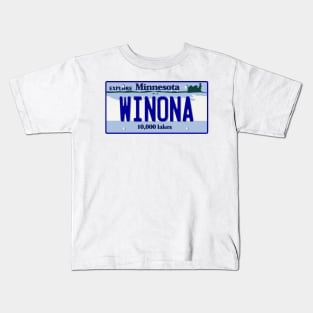 Winona License Plate Kids T-Shirt